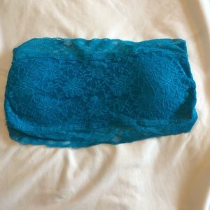 Blue Bandeau / Blue Tube Top / Blue Crop Top